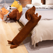 ins棕色可爱狐狸短腿腊肠狗，犬儿童长形床上毛绒，抱枕柴犬靠垫礼物