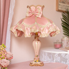 欧式女孩结婚房创意少女心温馨粉色台灯卧室床头灯高档奢华公主粉