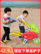 高档儿童沙滩玩具车套装，大号男孩挖沙手推车宝宝，玩沙子工具桶
