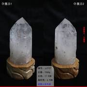 东海天然白水晶柱原石居家办公玄关摆件高品质六棱柱消磁石保