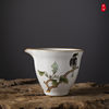 景德镇手绘八哥陶瓷分茶器中式汝窑开片纯手工茶具公道杯茶海可养
