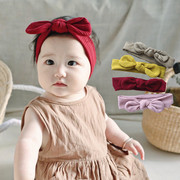 婴儿发带不勒头大弹力，韩版女宝宝发饰女婴，百天周岁头花粉色发饰潮
