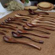 刻字实木勺子日式蜂蜜勺小木勺木头咖啡搅拌勺木质餐具