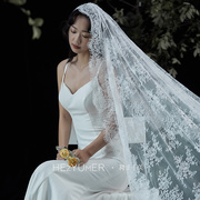 2023何止于美《名蕾》复古结婚礼婚纱新娘长头纱宫廷风蕾丝头