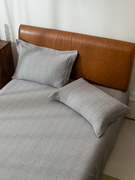 长绒棉薄床盖三件套全棉，夏季四季通用两面，用粗布绗缝床单枕头套