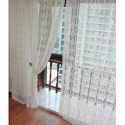 定制成品窗帘美式复古窗纱窗帘，镂空钩针纯棉落地窗客厅阳台书房