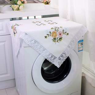 方形洗衣机盖布滚筒式防晒全自动海尔洗衣机，防尘罩冰箱布艺小台布