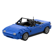 高零砖件马自-达MX-5敞篷跑车汽车模型MOC-27076拼装积木玩具