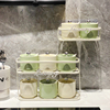 奶油风陶瓷挂墙调料盒套装组合家用盐佐瓶调味罐子厨房用品收纳架