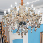欧式K9水晶吊灯客厅房间主卧室餐厅吊灯现代简约奢华大气水晶灯具