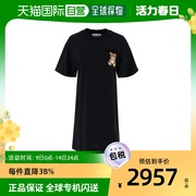 香港直邮moschino黑色，泰迪图案连衣裙v046955401555