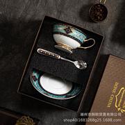 欧式骨瓷咖啡杯套装陶瓷高颜值杯碟，水g杯杯子，复古y英式下午茶