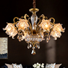 澳米美式吊灯水晶纯铜灯具美式客厅，餐厅卧室灯美式复古全铜灯吊灯
