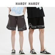 夏天粉丝HARDY HARDY休闲运动撞色字母五分裤男女