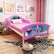 儿童床带护栏女孩公主床粉色，卡通环保床男孩汽车单人床伸缩小孩床