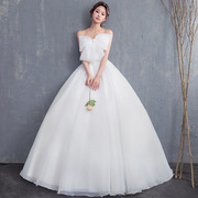 抹胸婚纱礼服2023新娘高腰，气质显瘦齐地白色，出门纱森系超仙夏
