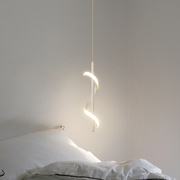 现代简约主卧室床头吊灯极简个性背景墙壁灯创意单头吊线灯小吊灯