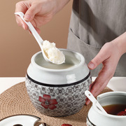 日式调味陶瓷家用厨房彩釉调料分装收纳防潮佐料盒复古调味盒
