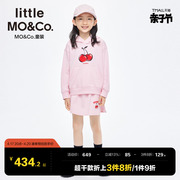 两件套套装littlemoco童装24春装，女童纯棉长袖卫衣短裙儿童