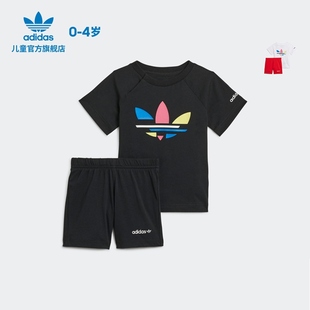 居家运动短袖衣服套装两件套男女，宝宝婴童装，夏装adidas阿迪达斯