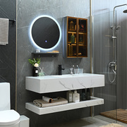 现代简约大理石洗手盆浴室柜，组合酒店卫生间洗漱台洗脸池卫浴套装