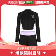 韩国直邮arena女士，小胸标拉链防晒泳衣，套装黑色a3bl1ps02blk