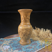 巴基斯坦手工雕刻木质花瓶居家摆件实木雕刻装饰品