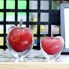 贝璃北欧工艺品家居饰品，客厅办公室桌面，红苹果摆件创意玻璃ins风