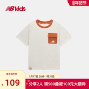 New Balance nb童装4~14岁男女儿童夏季可爱休闲短袖T恤