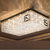 现代轻奢客厅灯卧室吸顶灯创意，f字母fend水晶灯，餐厅led灯具长方形