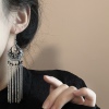 波西米亚民族风饰品复古流苏，长款耳环女气质高级感夸张耳饰耳夹女