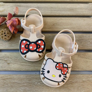 卡通儿童凉鞋kt猫咪，女童花园鞋1-3岁幼童沙滩鞋，防水宝宝学步鞋女