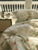小清新少女心草莓小兔，纯棉床上四件套1.5m1.8米，全棉被套床单宿舍