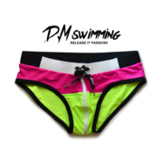 d.m男泳裤低腰性感三角裤，拼色时尚潮沙滩泳池，网红派对欧美个性潮