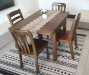 酷暑水曲柳纯实木客厅小餐桌伸缩桌小户型折叠正方形