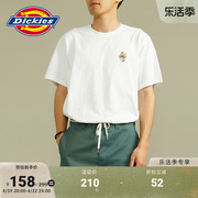 Dickies 春夏 圆领纯色卡通印花工装短袖T恤内搭 男女情侣