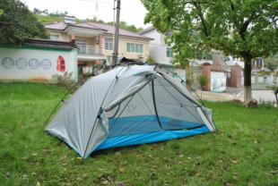户外超轻铝杆双人野营帐篷20d涂硅布帐篷(布，帐篷)2人超轻帐篷含配套地席