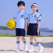 小学生校服夏季套装定制洋气年级班服纯棉两件套学院风幼儿园园服
