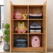 厂简易木质儿童衣柜，板式组合宝宝储物柜经济型，婴儿收纳柜卧室矮促