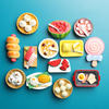 创意立体食物美食小吃，冰箱贴磁贴中国风冰箱装饰贴磁贴旅游纪念品