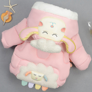 女宝宝棉衣冬装女童棉袄外套2小童棉服冬季3洋气4时髦1-5岁小孩子