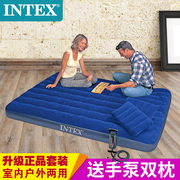 INTEX64765双人充气床 气垫床套装 冲气床垫  配手泵枕头户外床