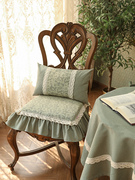 花边椅垫餐椅子垫坐垫复古美式法式欧式现代布艺可拆洗四季可用