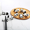 可爱卡通小熊猫陶瓷工艺品，小摆件创意酒店餐桌筷子，架筷托家用笔架