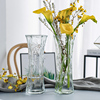 特大号透明玻璃花瓶北欧家用水养富贵竹百合，干花插花花瓶客厅摆件