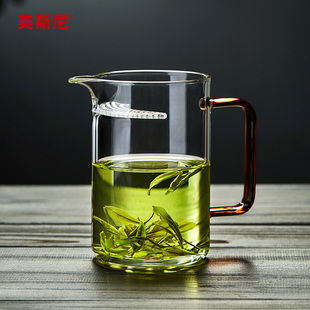 美斯尼玻璃茶壶月牙绿茶，专用泡茶器家用分，茶杯一体过滤公道杯茶具