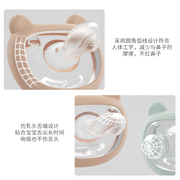 婴儿安抚奶嘴防胀气宝宝0-6-18个月安睡型U新生幼儿超软矽胶