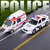 丰田普拉多儿童警车小汽车模型玩具车男孩合金属救护车警察车皮卡