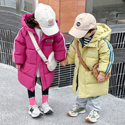 2024洋气中长款儿童装，男童女童冬季羽绒，棉服加厚保暖棉衣棉袄