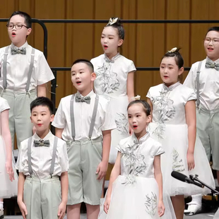 六一儿童合唱服男女童，礼服演出服中小学生纱裙大合唱团，诗歌朗诵服
